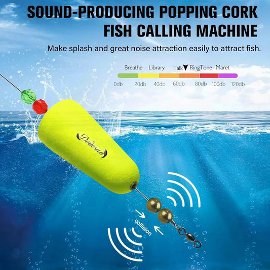 Dovesun Fishing Bobbers Popping Cork Weighted Fishing Floats Fishing Corks Popping Corks for Saltwater Freshwater 3 Shapes 3pcs/