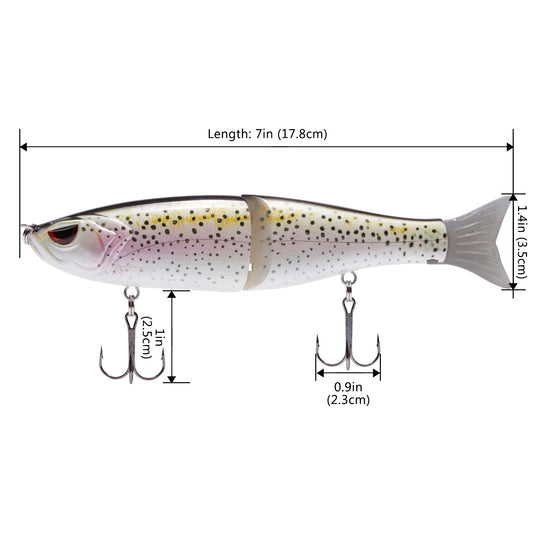 Glide Baits Minnow Fishing Lure 7in/2.2oz 4.5in/0.65oz