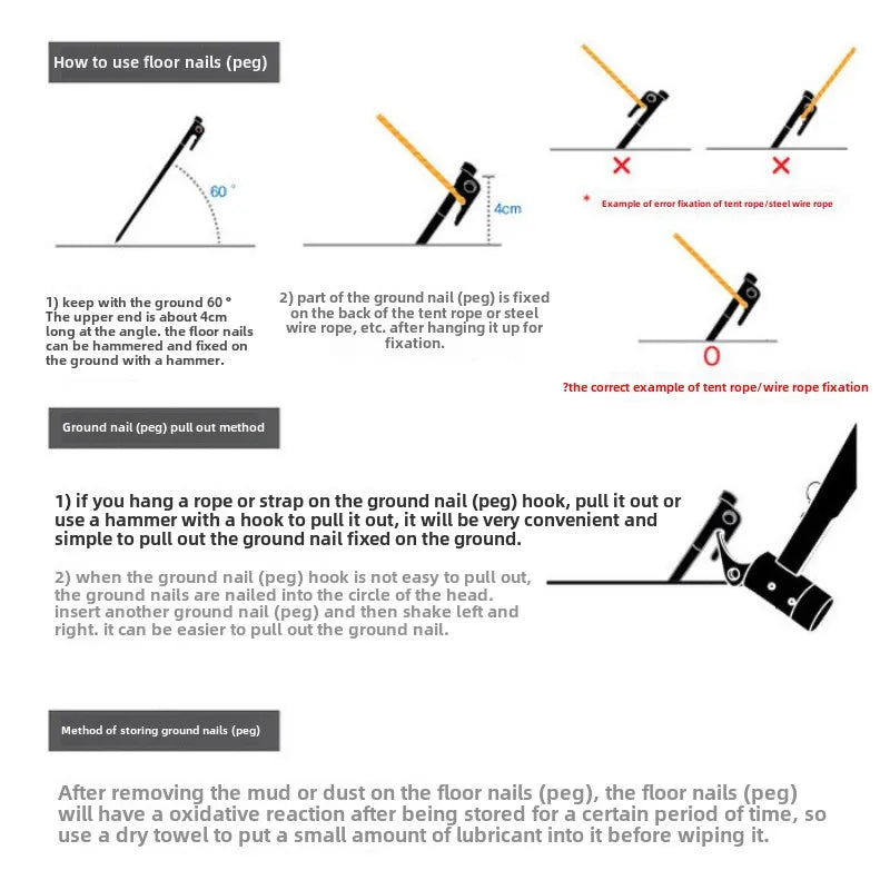 Aluminum Alloy ultralight Tent stakes 18cm