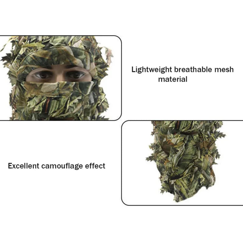 Leafy Hat 3D Full Face Mask Camo Hunting Accessories