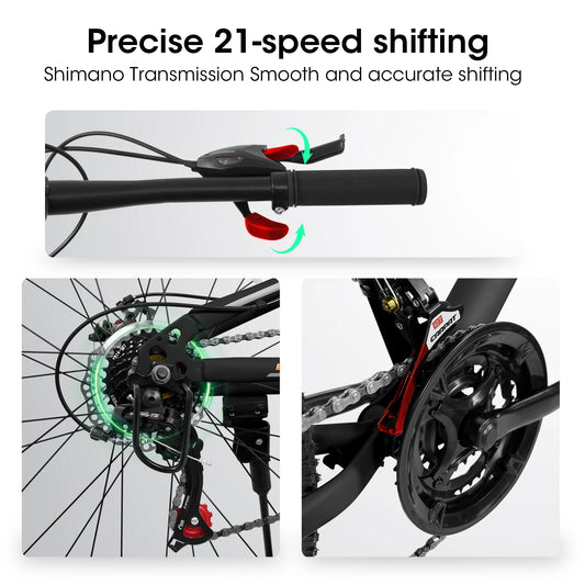 Mountain Bike 26" Dual Full Suspension 21-Speed Disc Brakes