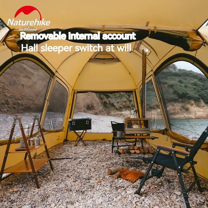 Camping Tent 6 People 4 Seasons Dome Extended Canopy