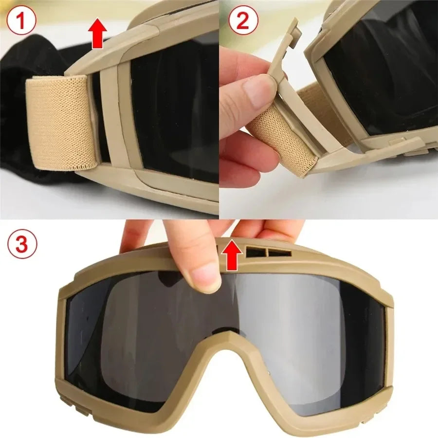 Explosion Proof Shooting Anti-Impact Hunting Goggles Glasses
