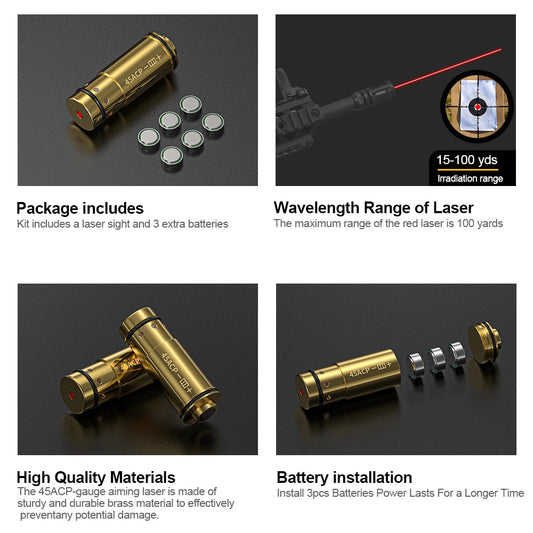 45ACP Red Dot Laser Training Dry Fire Bullet