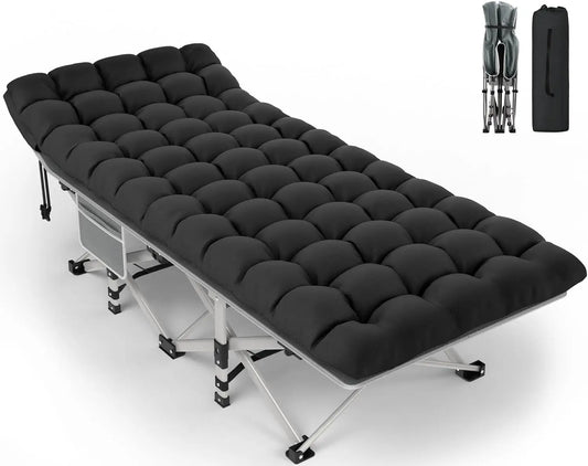 Adults, Heavy-Duty Portable Cot With Mattress.