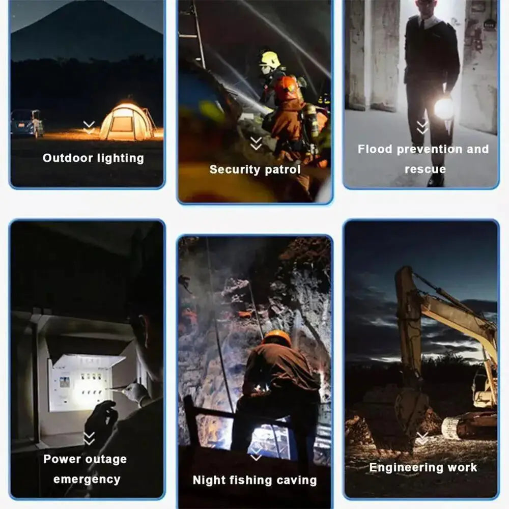 Solar/USB Rechargeable LED Spotlight 3000LM Bright