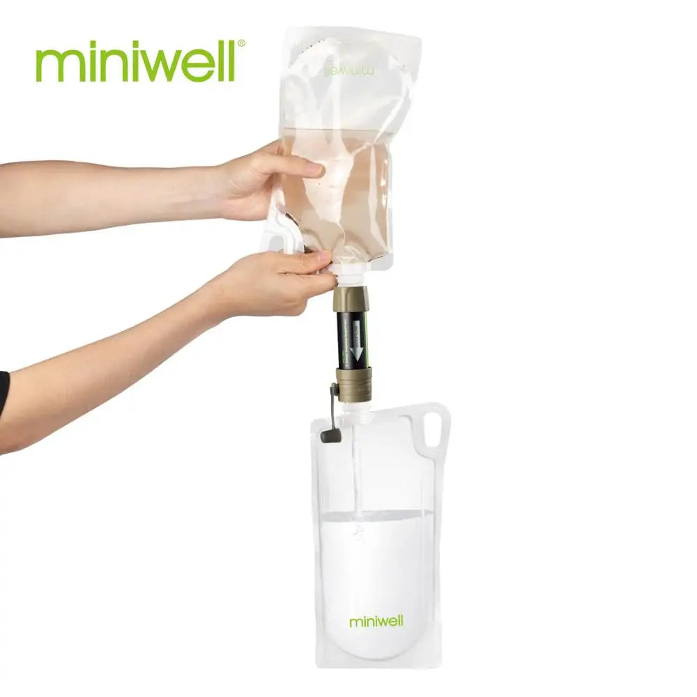 Portable Water Filter with Bag for Camping & Hiking