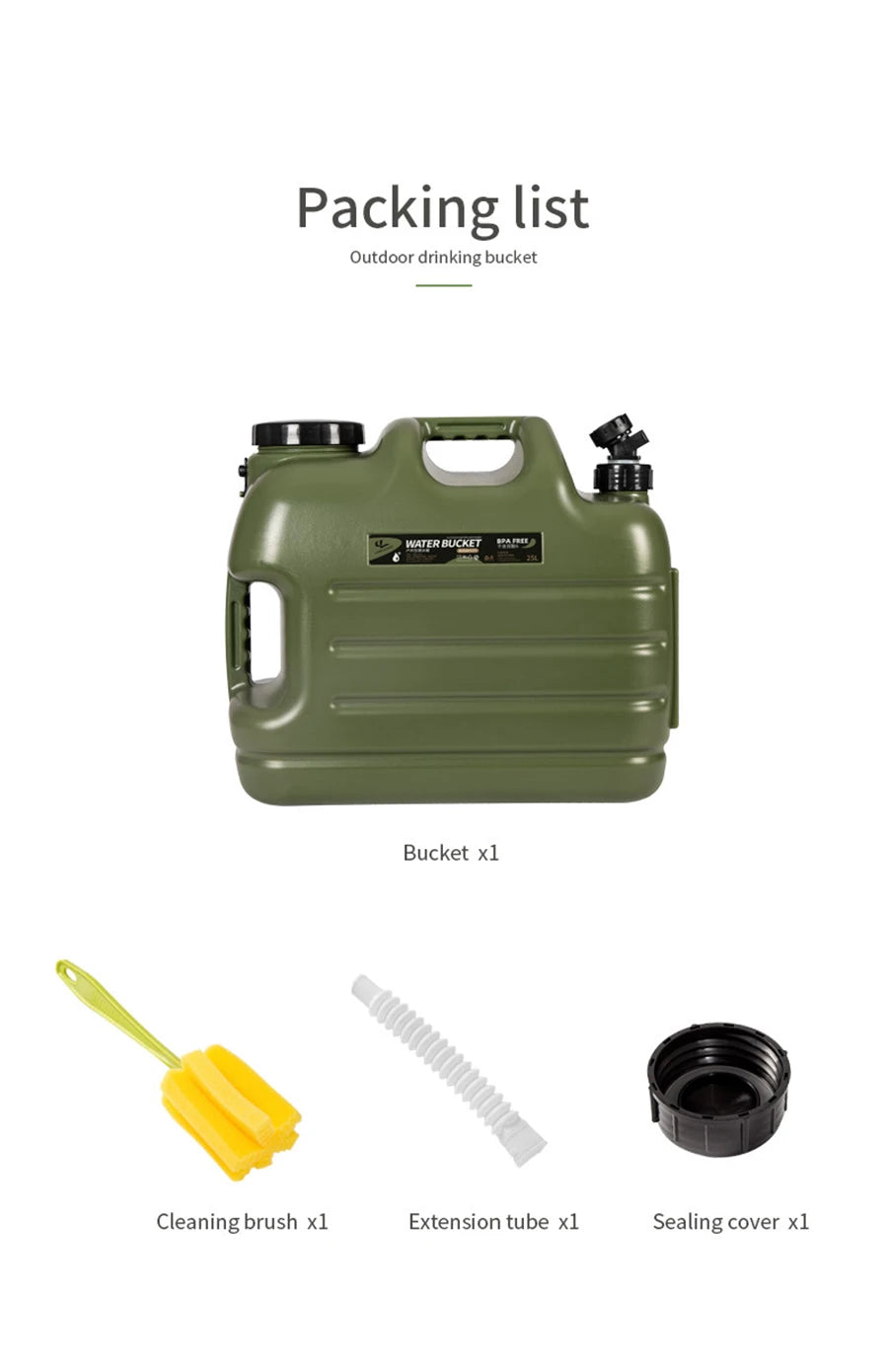 Desert Fox 10L/12L/18L/25L Large Green Water Tank