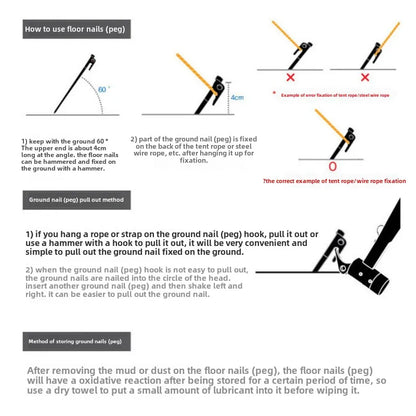 Aluminum Alloy ultralight Tent stakes 18cm