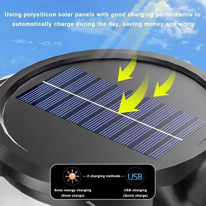 Solar/USB Rechargeable LED Spotlight 3000LM Bright