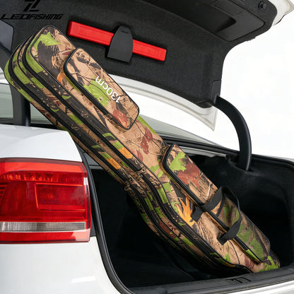 Fishing Pole Storage Bag Waterproof Oxford Fishing Reel Tackle Storage Bag Case Large Capacity for Men Travel Gift