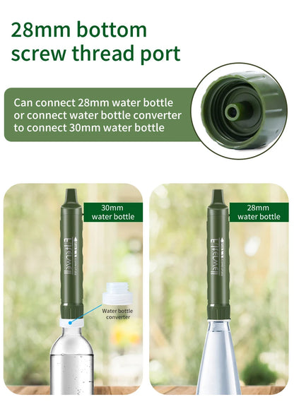 Water Filter Straw Purifier Personal Outdoor Survival Hiking