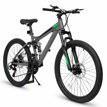 24/26/27.5 Inch Full Suspension Mountain Bike 21-Speed.