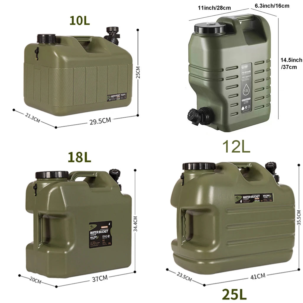 Desert Fox 10L/12L/18L/25L Large Green Water Tank