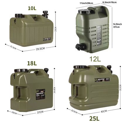 Desert Fox 10L/12L/18L/25L Large Green Water Tank