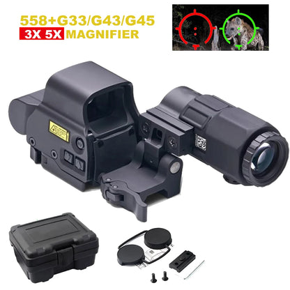 Red Dot Sight & Magnifier W/20mm Rail Mount