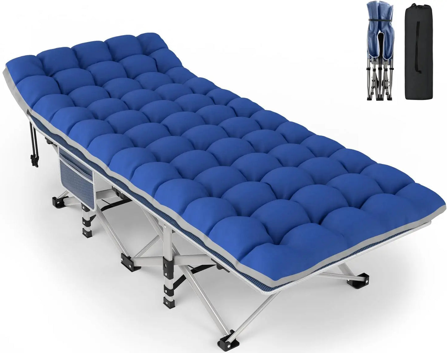 Adults, Heavy-Duty Portable Cot With Mattress.