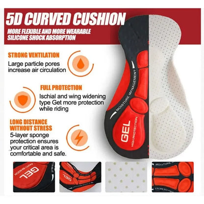 Men's Cycling Shorts Padded Gel Shockproof Breathable