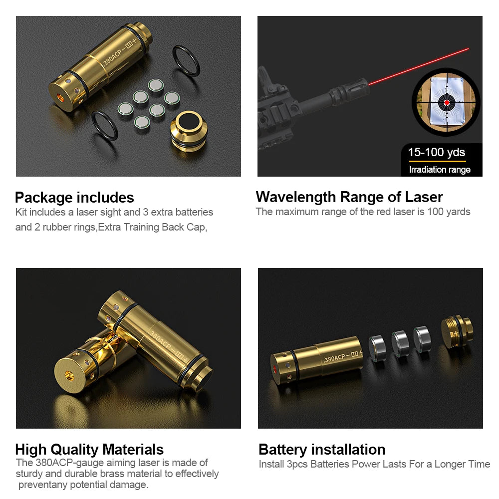 380ACP Red Dot Laser Dry-fire Training Bullet