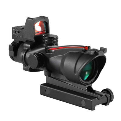 Adjustable 4x32 Red Dot Hunting Scope 20mm Rail Mount