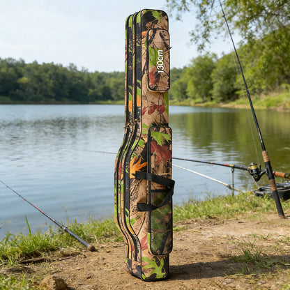 Fishing Pole Storage Bag Waterproof Oxford Fishing Reel Tackle Storage Bag Case Large Capacity for Men Travel Gift