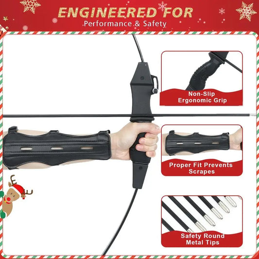 Youth Bow and Arrow Set for Kids 812 amp Teens Ambidextrous Recurve Archery Gear with Safety Arrows Toys for Ages 813, Backyard