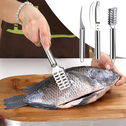 Fish Scaler shrimp peeler/deveiner Stainless Fish Cleaning Tools