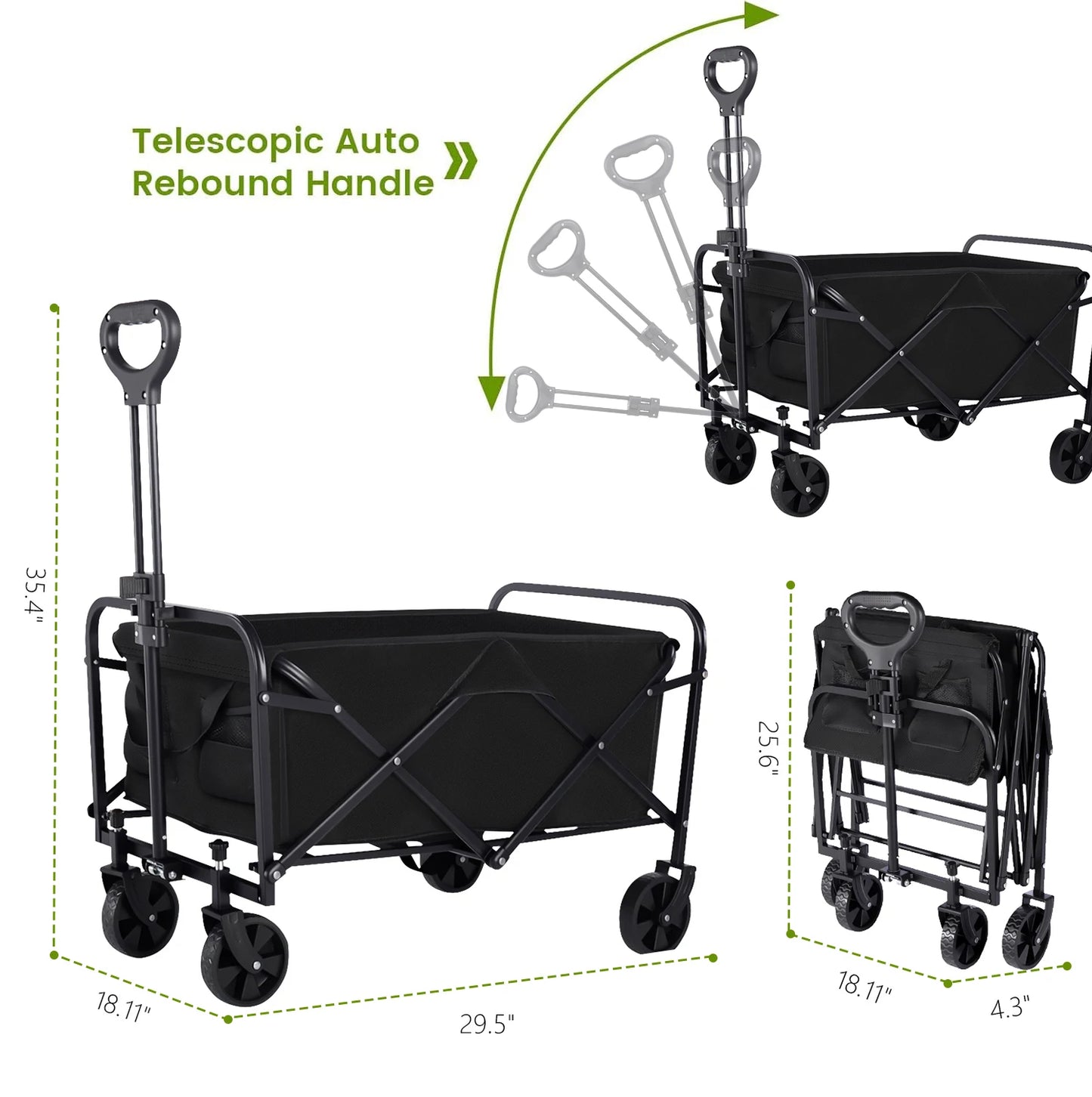 Heavy Duty Foldable, Portable, All-Terrain Wheels  Wagon