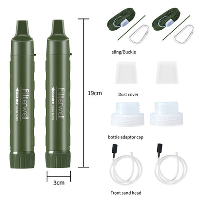 Water Filter Straw Purifier Personal Outdoor Survival Hiking