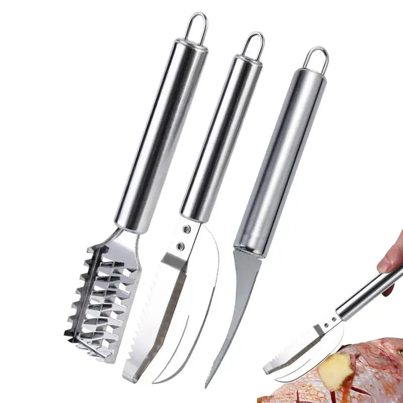 Fish Scaler shrimp peeler/deveiner Stainless Fish Cleaning Tools