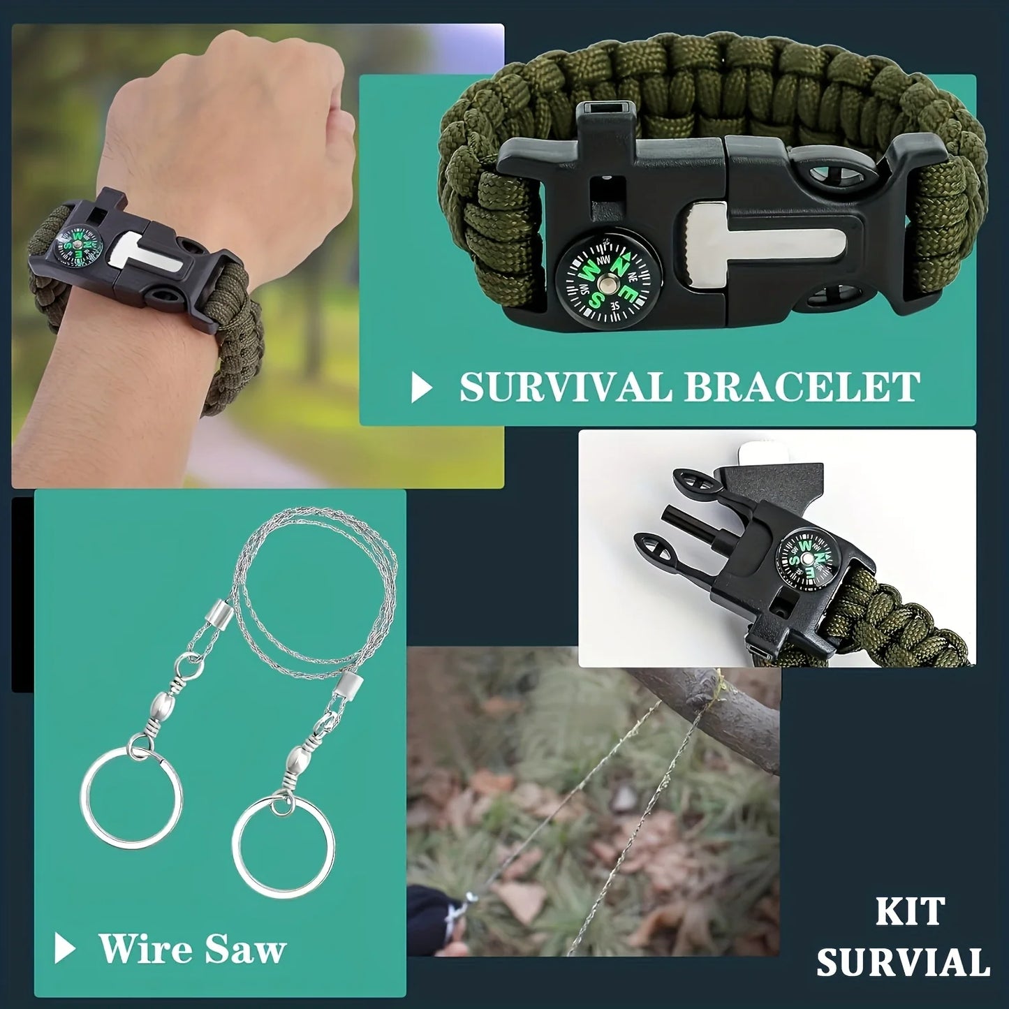 Ultimate Survival Gear Kit, 20-in-1 Emergency Survival Equipment