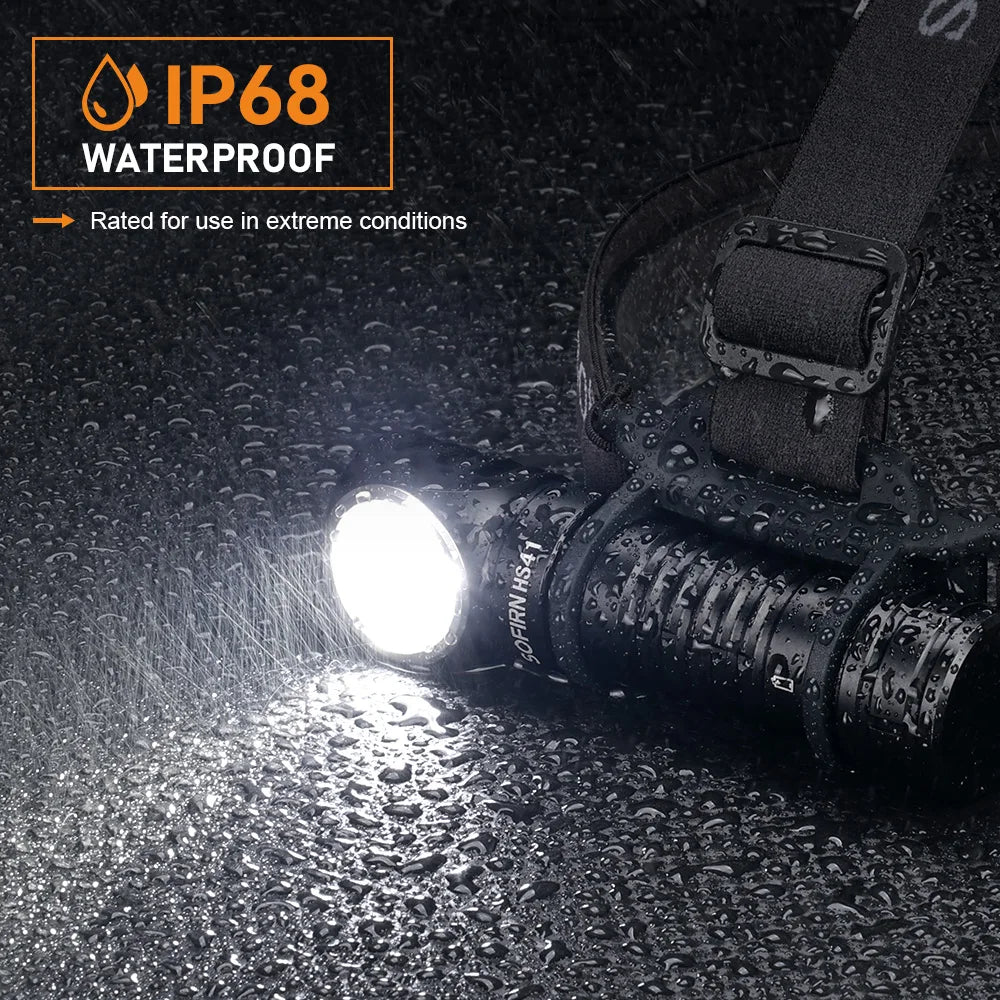 Headlamp 4000lm USB C Rechargeable with SST20 LED Flashlight