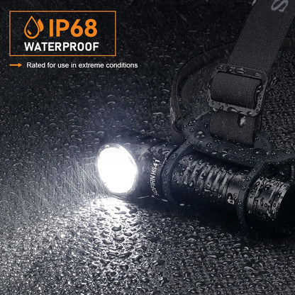Headlamp 4000lm USB C Rechargeable with SST20 LED Flashlight