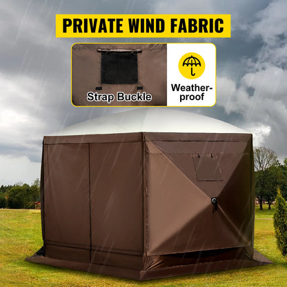 Pop-up Canopy Shelter 6-Sided,10'x10' Camping & Hiking