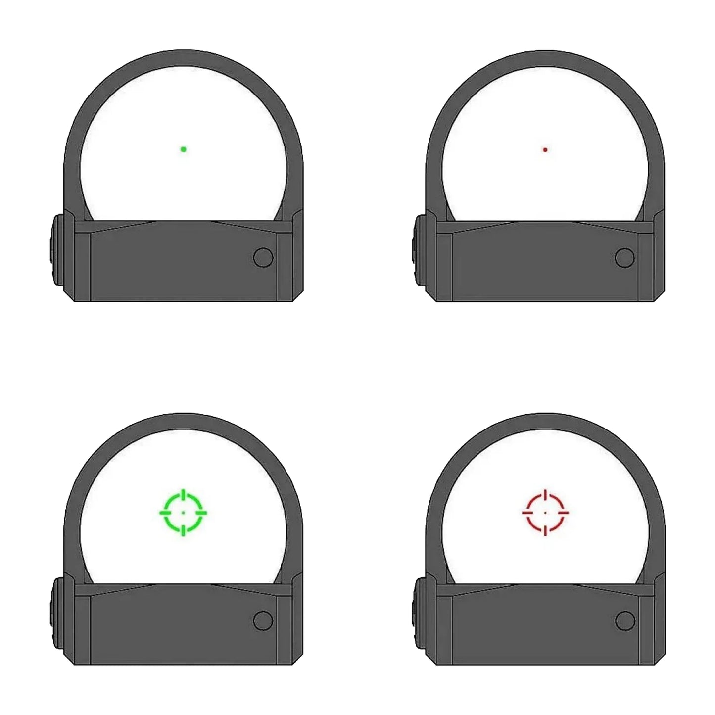 1x27mm Red/Green Dot Sight 3MOA/65MOA RMR Footprint
