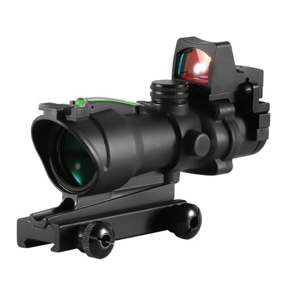 Adjustable 4x32 Red Dot Hunting Scope 20mm Rail Mount