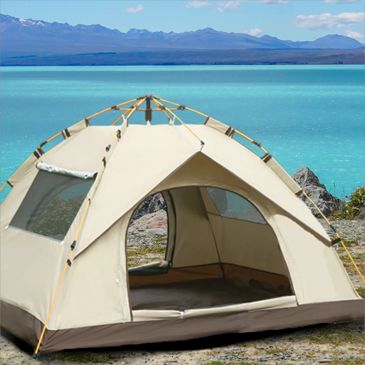 Outdoor Automatic Camping Tent with Two Doors & Windows