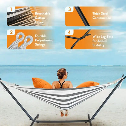 600lb Capacity Stylish Hammock Bed with Storage Bag