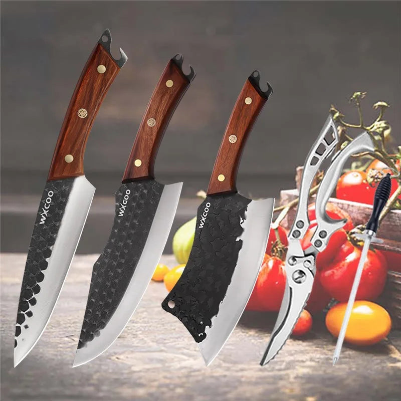 1-11PCS High Carbon Steel Professional Chef Knife Set