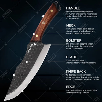 1-11PCS High Carbon Steel Professional Chef Knife Set