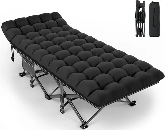 Adults, Heavy-Duty Portable Cot With Mattress.