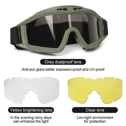 Explosion Proof Shooting Anti-Impact Hunting Goggles Glasses
