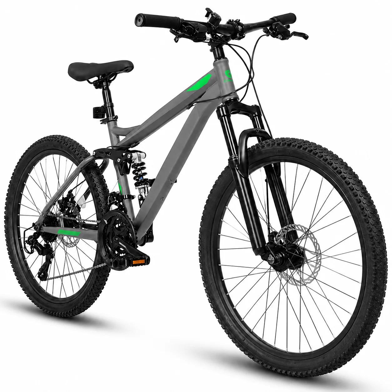 24/26/27.5 Inch Full Suspension Mountain Bike 21-Speed.