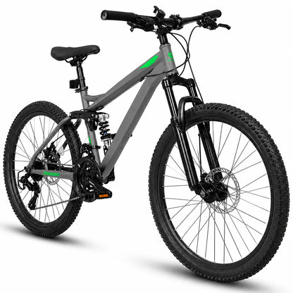 24/26/27.5 Inch Full Suspension Mountain Bike 21-Speed.