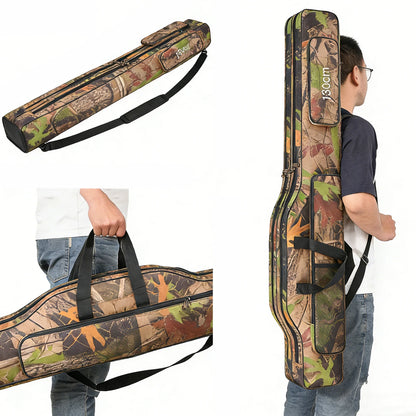 Fishing Pole Storage Bag Waterproof Oxford Fishing Reel Tackle Storage Bag Case Large Capacity for Men Travel Gift