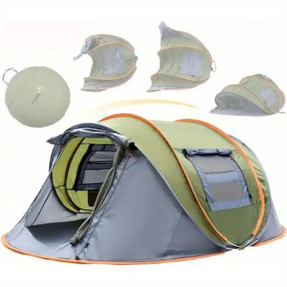 Camping 4 Person Pop-Up Tent with 2 Doors UPF50+ Waterproof