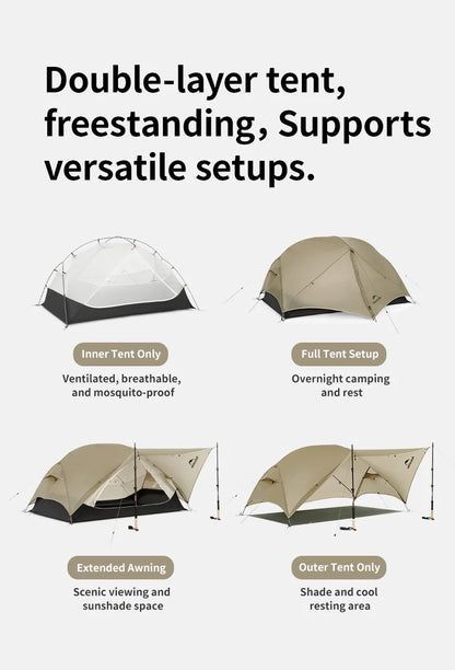 Naturehike Mongar UL Tent 2 Person 3 Season Camping Tent