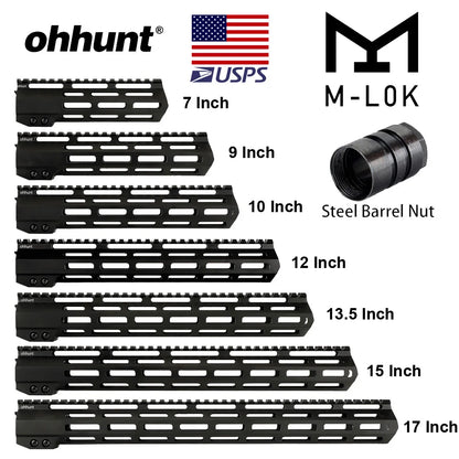 AR15 Free Float M-LOK Handguard Picatinny w/Picatinny Rail