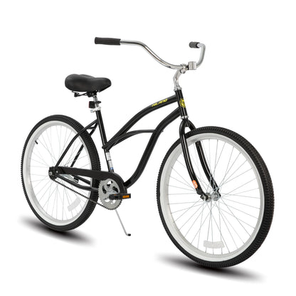 26 Inch Women's Beach Cruiser Bike, Single Speed Bike