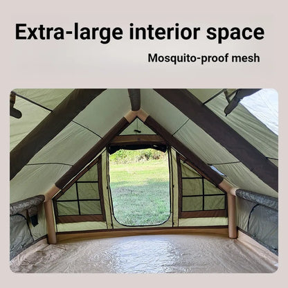 Family Outdoor Thickened Rainproof Overnight Inflatable Spacious Tent